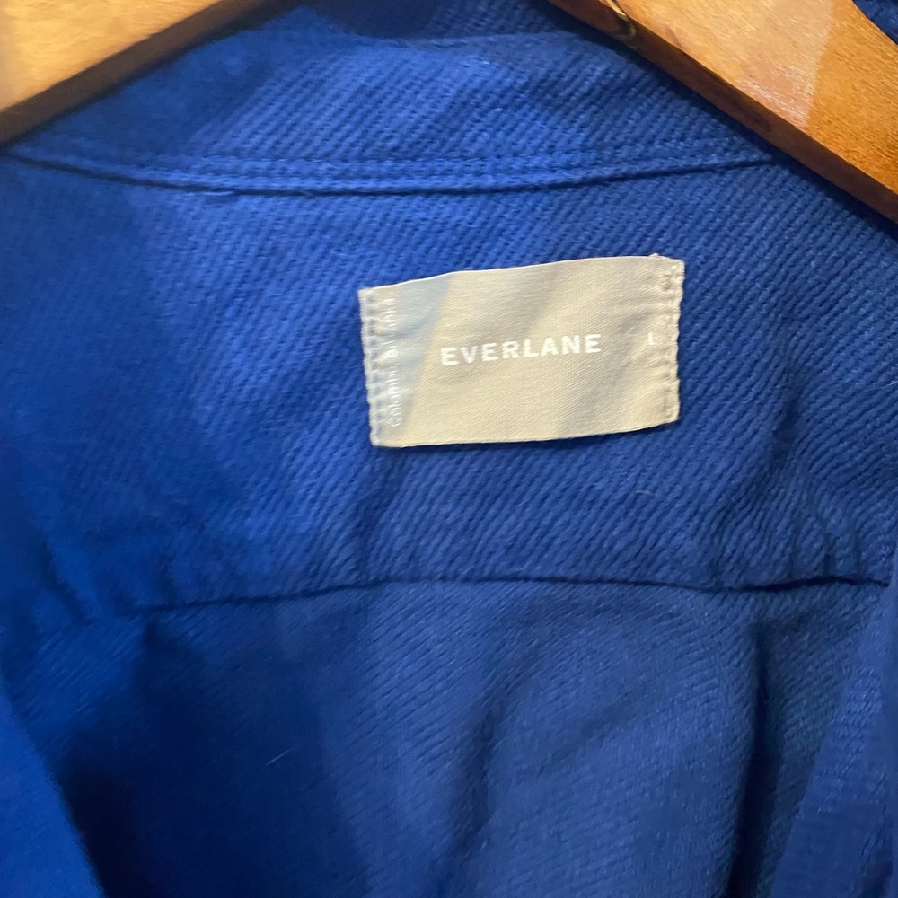 Everlane Deep Blue Heavyweight Flannel Shirt - Picture 4 of 4